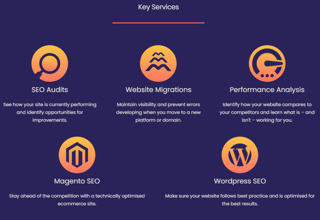 Key Services on Home Page