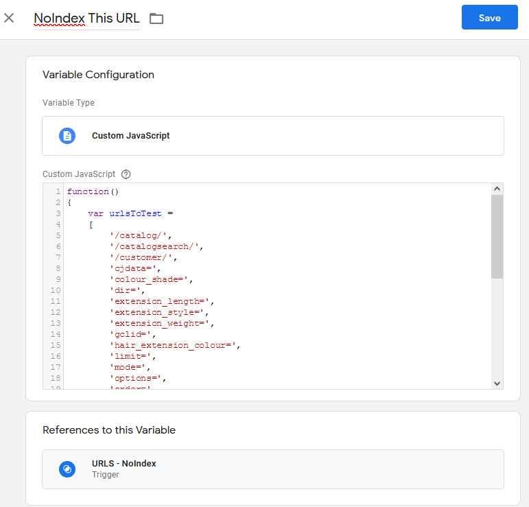 Custom JavaScript Variable
